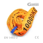 Beskonačna poliesterska gurtna 10 tona narančaste boje - apsolutna maksimalna nosivost u kategoriji poliesterskih priveznica