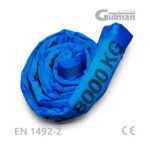 Beskonačna poliesterska gurtna 8 tona plave boje za ekstremno teško industrijsko podizanje i offshore primjene