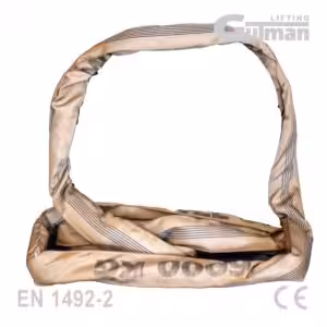 Gurtna za podizanje 6T - smeđa rastegnuta priveznica sa prikazanom strukturom