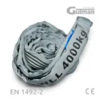 Beskonačna poliesterska priveznica 4 tone sive boje