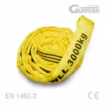 Beskonačna priveznica 3T - žuta kružna gurtna za podizanje tereta