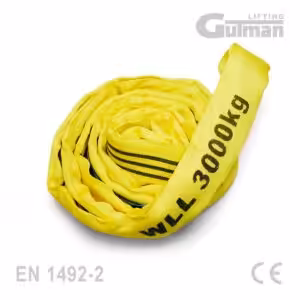 Beskonačna priveznica 3T - žuta kružna gurtna za podizanje tereta