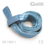 Gurtna za dizanje s omčom 4T - siva priveznica za gradilišta