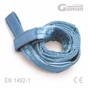 Gurtna za dizanje s omčom 4T - siva priveznica za gradilišta