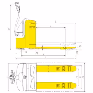 Električni paletni viličar 2T AC pogon CBD20KD-1 dimenzije