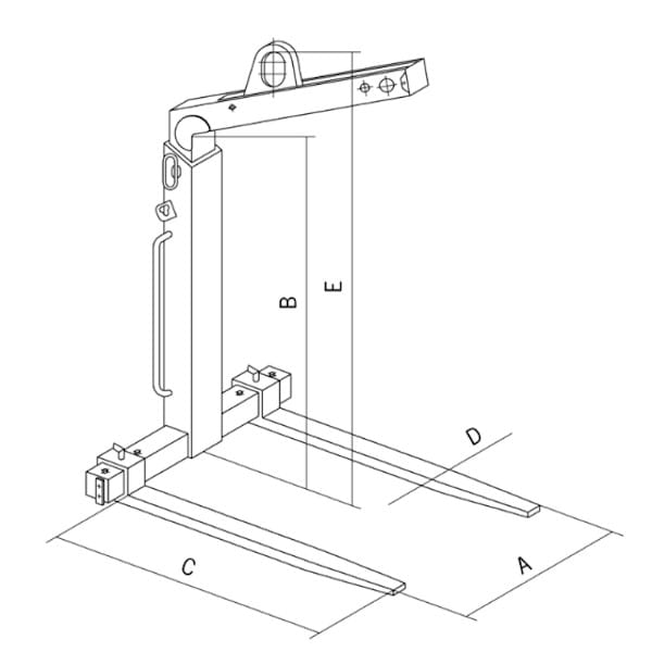 automatske kranske vilice HCF AHS dimenzije automatske kranske vilice HCF AHS dimenzije