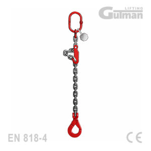 Lančana priveznica jednokraka G80 sa samozatvarujućom kukom 1,12-8t - automatska sigurnost pri podizanju