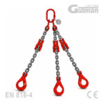 Lančana priveznica trokraka G80 sa samozatvarujućom kukom 2,36-17t - sigurnost za ekstremne operacije