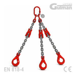 Lančana priveznica trokraka G80 sa samozatvarujućom kukom 2,36-17t - sigurnost za ekstremne operacije
