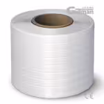 Rola bijele meke poliesterska trake za ručno vezanje i osiguravanje tereta, Gutman brand.