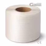 Pletena poliesterska traka za vezanje tereta u roli s plavom niti, visoke čvrstoće.