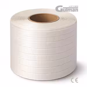 Pletena poliesterska traka za vezanje tereta u roli s plavom niti, visoke čvrstoće.