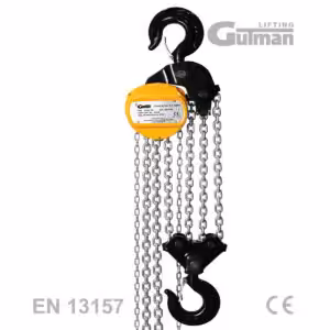 Masivna ručna lančana dizalica 10000kg (10t) Gutman GLE 10000 s trostrukim lancem.