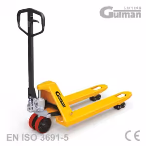 Ručni paletni viličar Gutman s kratkim vilicama od 800 mm.