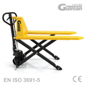 Ručni škarasti viličar Gutman nosivosti 1000 kg za ergonomski rad u skladištu.