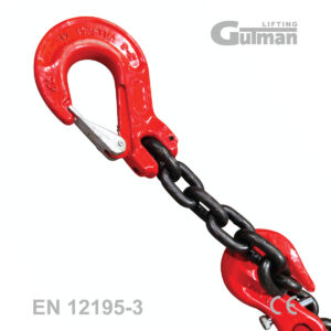 Detaljan prikaz masivne sigurnosne kuke za lanac od 13mm