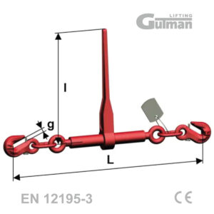 Tehnički nacrt i dimenzije lančanog zatezača od 13 mm