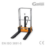 Mali visokopodizni viličar Gutman KMTL 4085 visine 0.85 m za radionice i niske prikolice