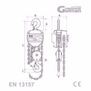 Tehničke specifikacije i nacrt dimenzija za flašencug 5000kg Gutman GLE 5000.