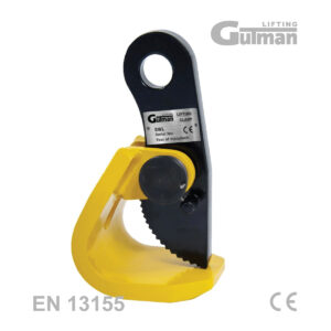 Horizontalna hvataljka QPA-750 za limene ploče EN 13155 - žuta sa mehaničkim zatvarom za sigurno hvatanje do 750kg