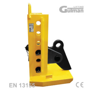 Horizontalna hvataljka za snop limova 3-4,5T/par - žuta sa otvorima za podesivanje otpora, za podizanje višestrukih čeličnih ploča EN 13155