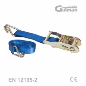 Kamionska gurtna 1T - španer 25mm kompletan set sa mehanizmom za zatezanje i J-kukama za sigurno vezivanje tereta