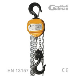 Ručna lančana dizalica flašencug nosivosti 500kg Gutman GLE serija s EN 13157 certifikatom.