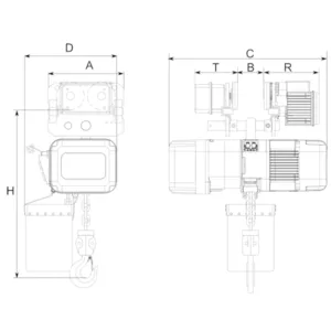 Tehnička specifikacija električne dizalice s kolicima EGLE 2 tone