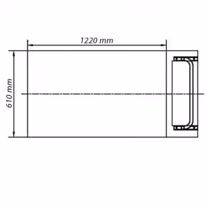 Pogled odozgo mobilnog električnog podiznog stola - radna površina 1220 x 610 mm