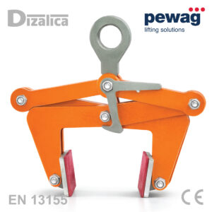 Krupni plan pewag BLCW hvataljke s mekanim zaštitnim jastučićima za podizanje mramora, granita i drva bez oštećenja.