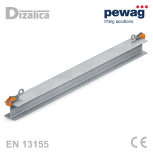 Horizontalni transport duge čelične grede pomoću dvije Pewag OBKW hvataljke