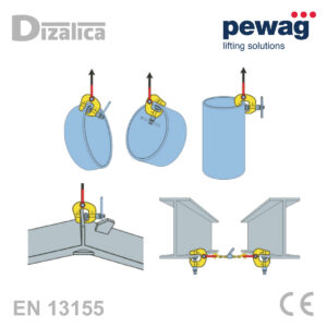 Primjeri korištenja pewag SCCW hvataljke na cijevima i I-profilima