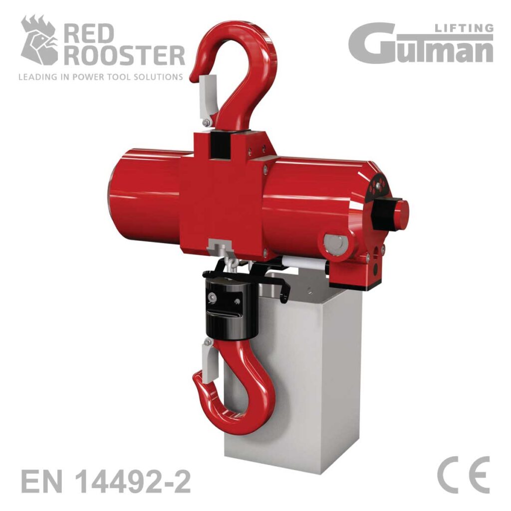 Red Rooster TCR-125C mini pneumatska lančana dizalica nosivosti 125 kg u aluminijskom kućištu