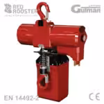 Pnevmatsko hitro dvigalo TCS-500PE Red Rooster, nosilnost 500 kg, hitrost dviganja 17–33 m/min, upravljanje s tipkami