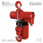Pnevmatsko hitro dvigalo TCS-980C2 Red Rooster, nosilnost 980 kg, upravljanje z vrvjo, 2 verižni kraki