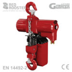 Pneumatischer Schnell-Hebezug TCS-980P2E Red Rooster, 980 kg Tragfähigkeit, 2-Strang-Kette, Steuerung per Tastschalter